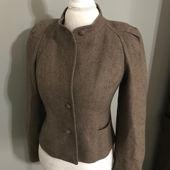 Portrait Jackets & Blazers - Portrait Brown Structured Military Style Jacket